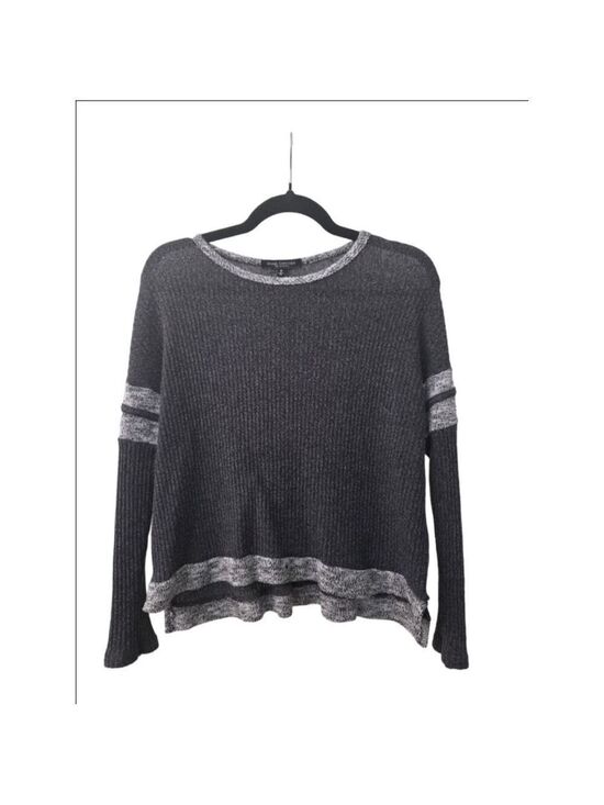 Green Envelope Sweaters - Green Envelope Gray Ribbed Knit Sweater Medium